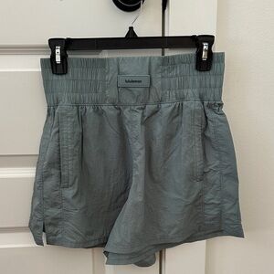 lululemon athletica Women's High-Waist Slate Green Athletic Shorts